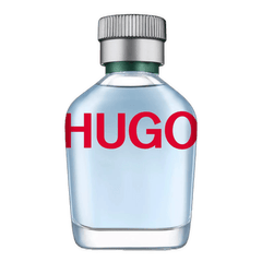 Retail HUGO MAN bottle shown as a retail-price reference.