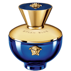 Retail Dylan Blue bottle shown as a retail-price reference.