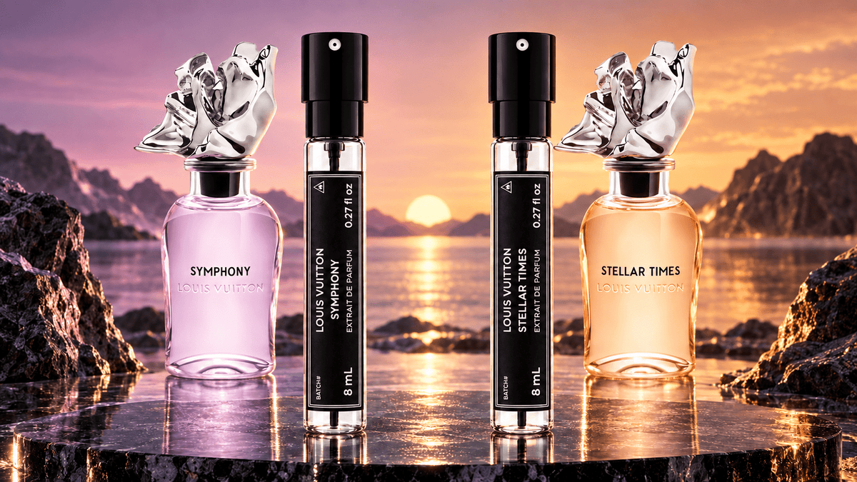 Louis Vuitton Symphony vs Stellar Times: Extrait Guide - My Next Fragrance