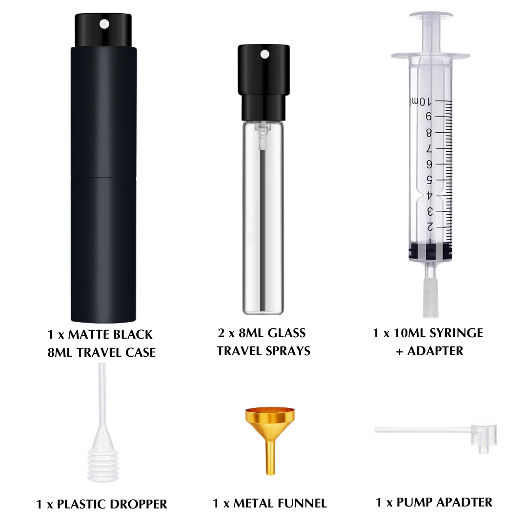 Travel Spray Decanting Kit – Standard (8 Pieces)