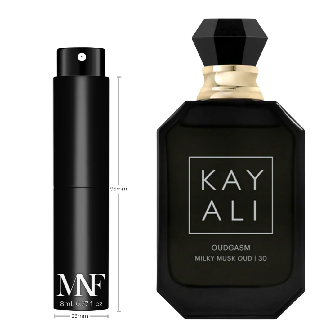 KAYALI | Oudgasm Milky Musk Oud | 30 | Eau de Parfum | 8mL Travel Spray