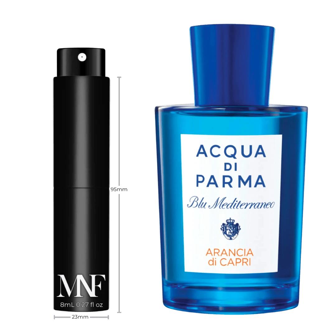 Acqua Di Parma | Blu Mediterraneo Arancia di Capri | Eau de Toilette | 8mL Travel Spray - Authentic Designer Fragrance | My Next Fragrance