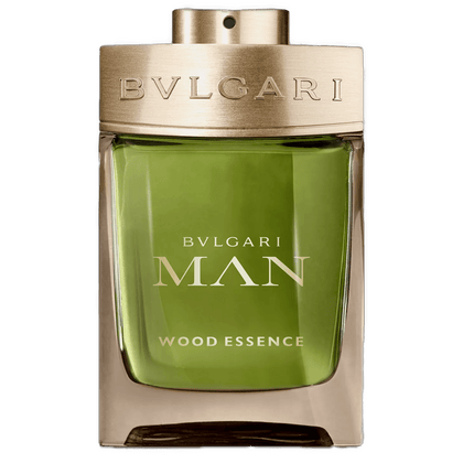 BVLGARI Man Wood Essence Eau de Parfum full-size reference bottle; the listing is for an 8mL decanted travel spray.