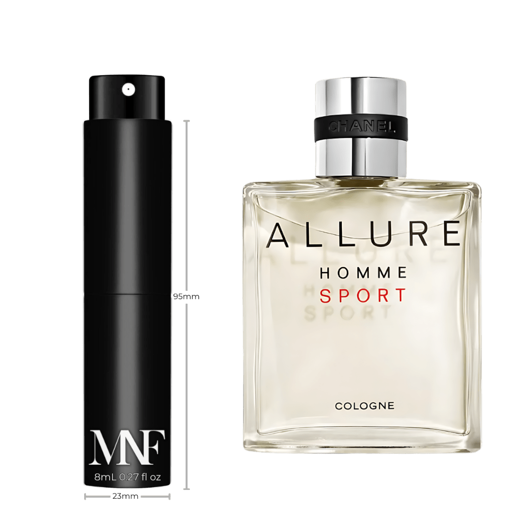 CHANEL | ALLURE HOMME SPORT COLOGNE | Eau de Toilette | 8mL Travel Spray - Authentic Designer Fragrance | My Next Fragrance