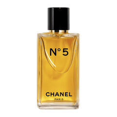 Retail N°5 bottle shown as a retail-price reference.