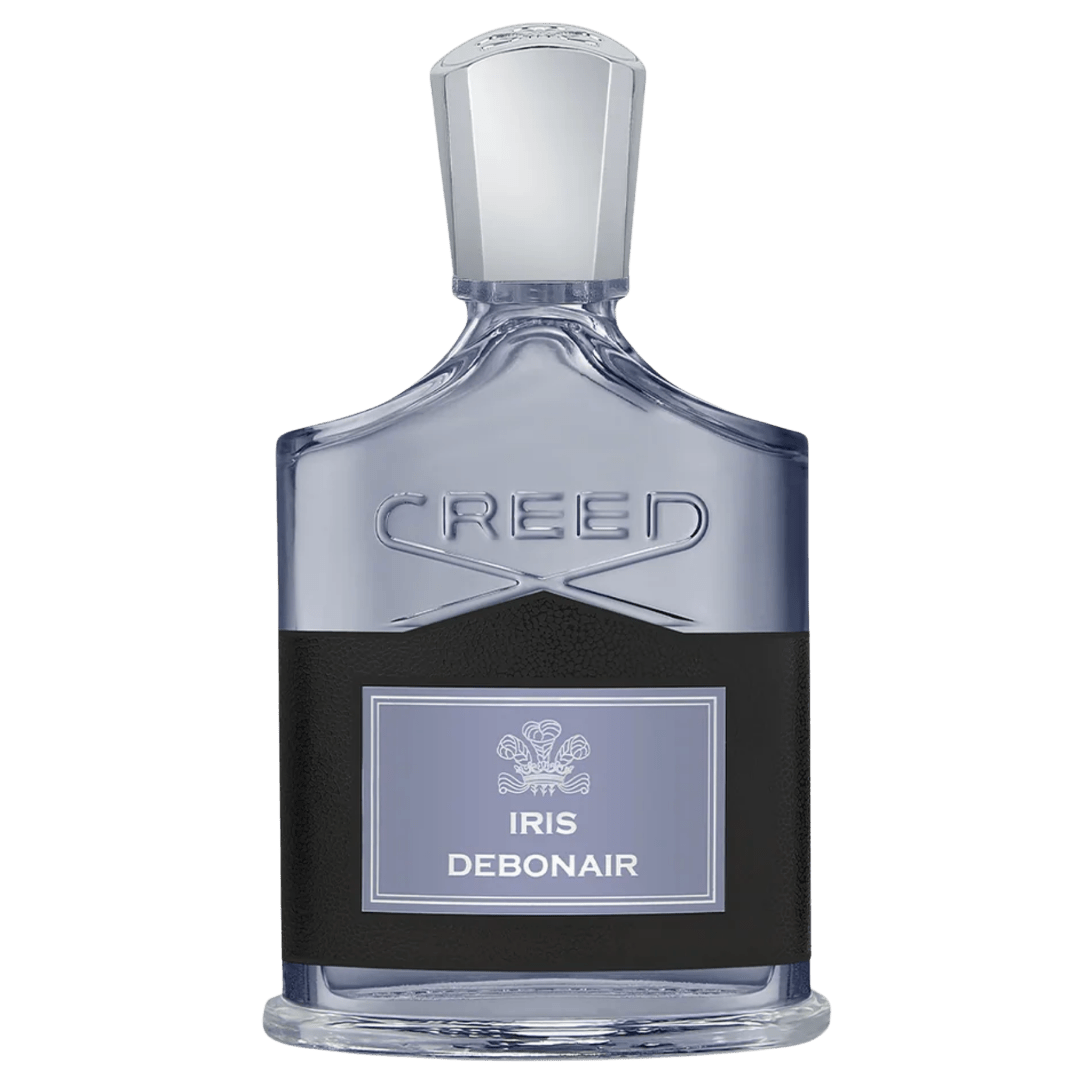 CREED Iris Debonair Eau de Parfum full-size reference bottle; the listing is for an 8mL decanted travel spray.
