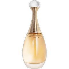 Retail J'adore bottle shown as a retail-price reference.