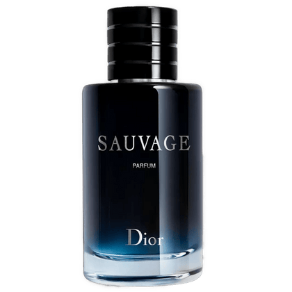 Dior Sauvage Parfum full-size reference bottle; the listing is for an 8mL decanted travel spray.