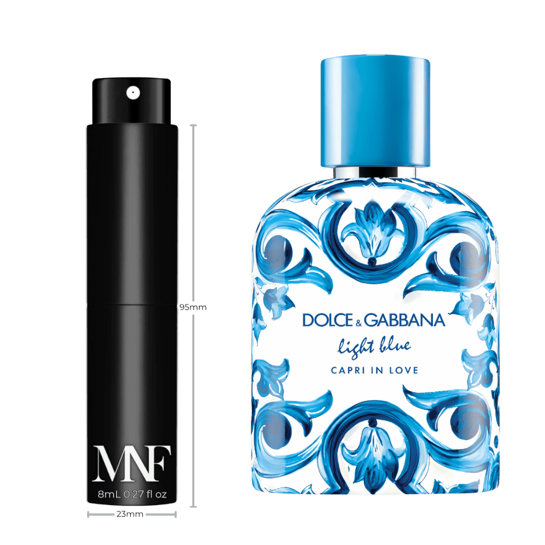 Dolce&Gabbana | Light Blue Capri In Love Pour Homme | Eau de Parfum | 8mL Travel Spray - Authentic Designer Fragrance | My Next Fragrance