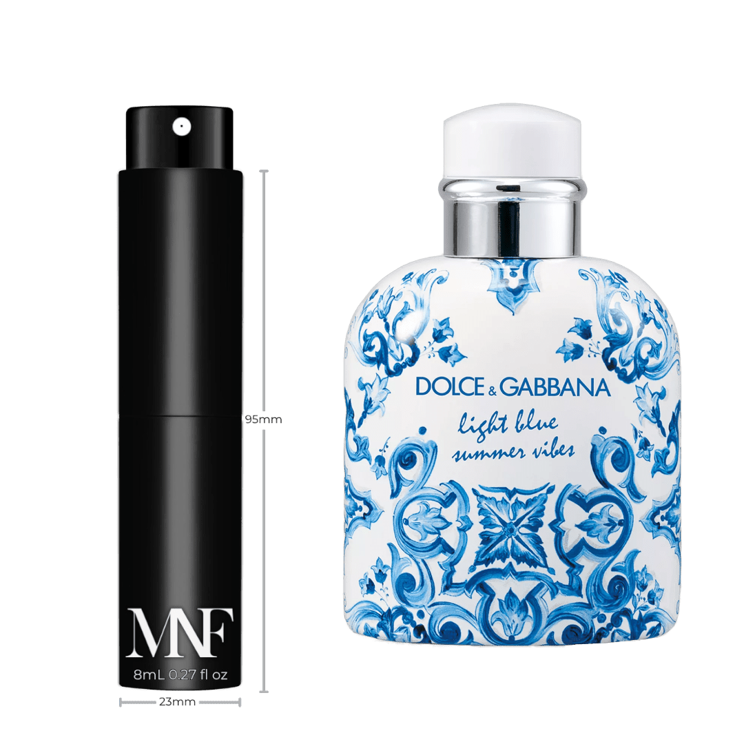 Dolce&Gabbana | Light Blue Pour Homme Summer Vibes | Eau de Toilette | 8mL Travel Spray - Authentic Designer Fragrance | My Next Fragrance