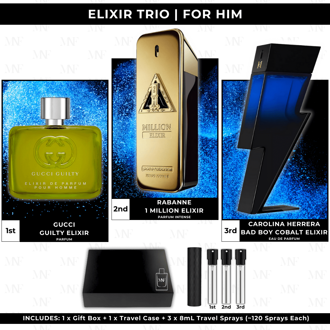 Elixir Trio | Gift Box Set | For Him (2) - Authentic Designer Fragrance | My Next Fragrance