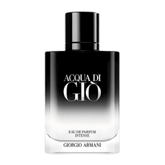Retail Acqua di Gio Intense bottle shown as a retail-price reference.
