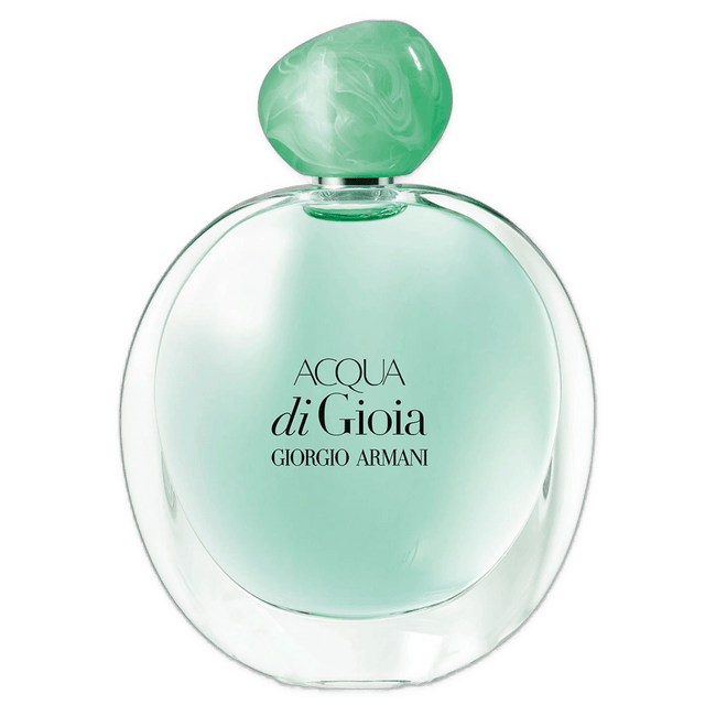 Giorgio Armani Acqua di Gioia Eau de Parfum full-size reference bottle; the listing is for an 8mL decanted travel spray.