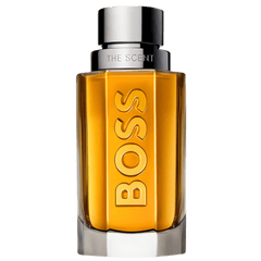 Retail BOSS THE SCENT bottle shown as a retail-price reference.