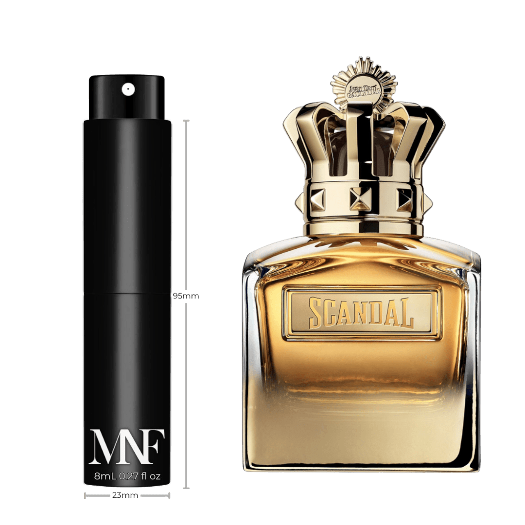 Jean Paul Gaultier | Scandal Absolu Pour Homme | Parfum Concentrate | 8mL Travel Spray - Authentic Designer Fragrance | My Next Fragrance