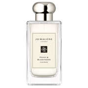 JO MALONE LONDON Peony & Blush Suede Cologne full-size reference bottle; the listing is for an 8mL decanted travel spray.