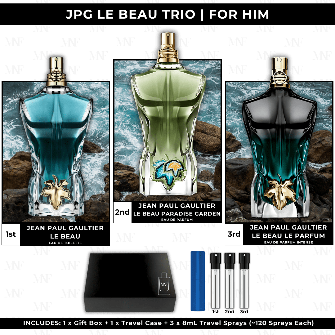 JPG Le Beau Trio | Gift Box Set | For Him - Authentic Designer Fragrance | My Next Fragrance