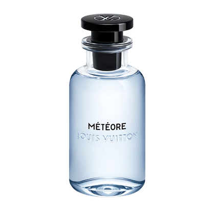 Louis Vuitton Météore Eau de Parfum full-size reference bottle; the listing is for an 8mL decanted travel spray.