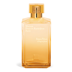 Retail Aqua Vitae Cologne forte bottle shown as a retail-price reference.