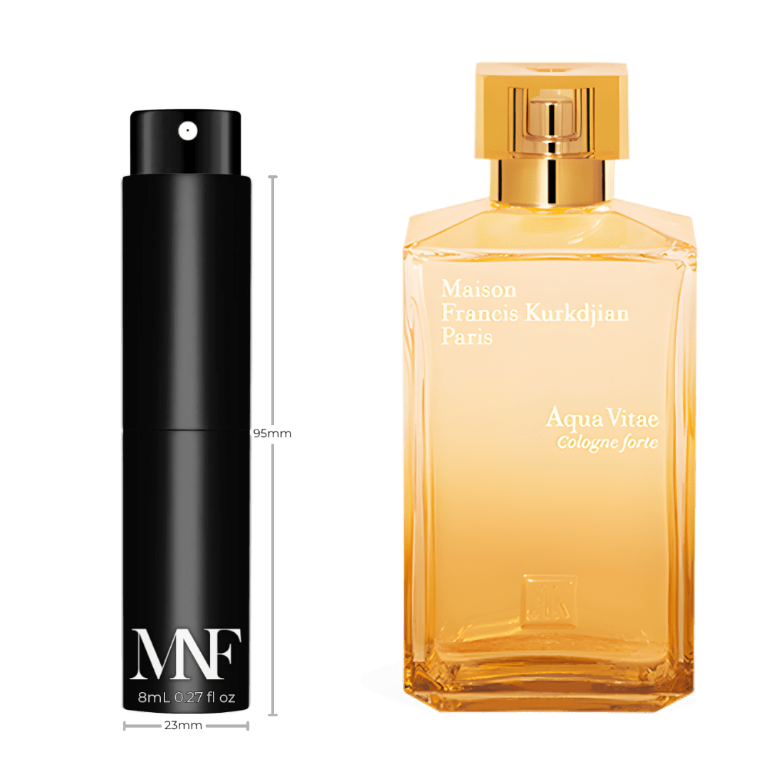 Maison Francis Kurkdjian | Aqua Vitae Cologne forte | Eau de Parfum | 8mL Travel Spray - Authentic Designer Fragrance | My Next Fragrance