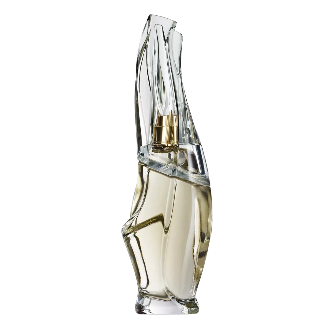 My Next Fragrance Donna Karan Cashmere Mist Eau de Parfum 8mL travel spray bottle with a sculptural glass design