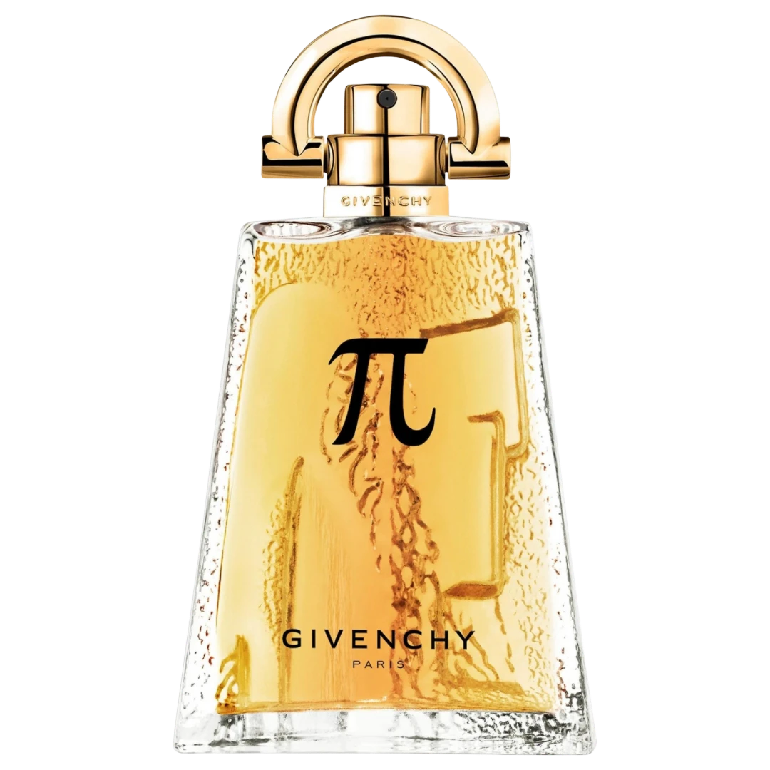 My Next Fragrance 8mL travel spray of Givenchy Pi Eau de Toilette featuring a gold-toned oriental woody fragrance.