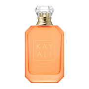 My Next Fragrance KAYALI Eden Sweet Peach 35 eau de parfum in a vibrant orange glass bottle with a diamond-cut cap.