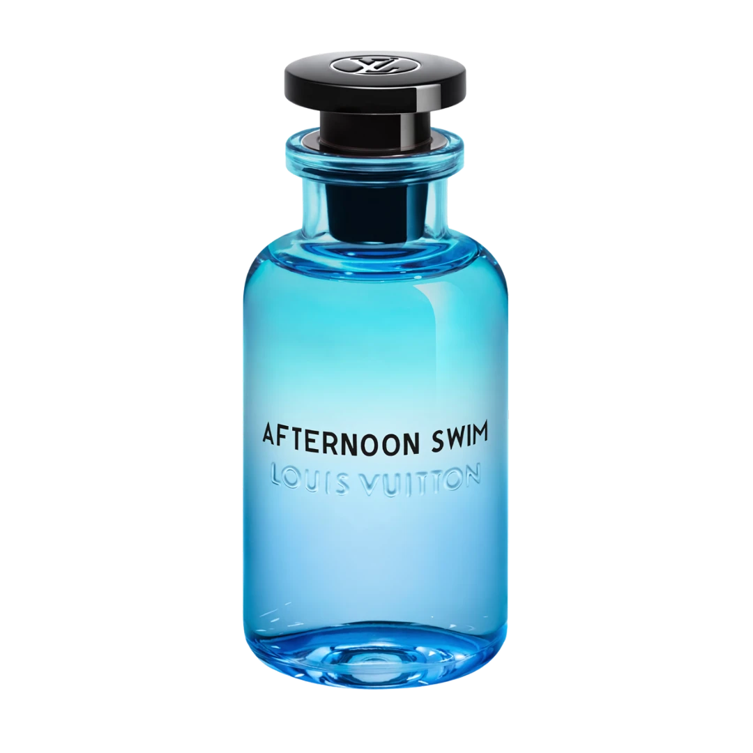 My Next Fragrance Louis Vuitton Afternoon Swim Eau de Parfum 8mL travel spray in a blue glass bottle