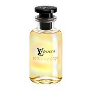 My Next Fragrance Louis Vuitton LV Lovers Eau de Parfum 8mL travel spray bottle with golden liquid on black background