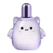 My Next Fragrance Squishmallows Moonlit Mist 8mL travel spray perfume in a cute purple character-shaped bottle.