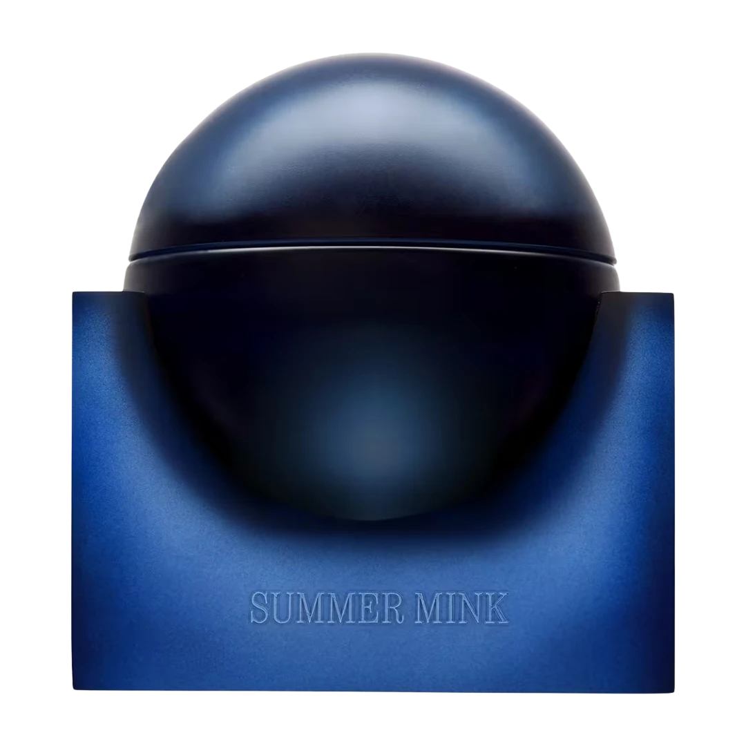 My Next Fragrance Better World Fragrance House Summer Mink Eau de Parfum 8mL travel spray bottle in deep blue