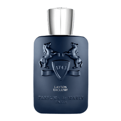 Retail Layton Exclusif bottle shown as a retail-price reference.