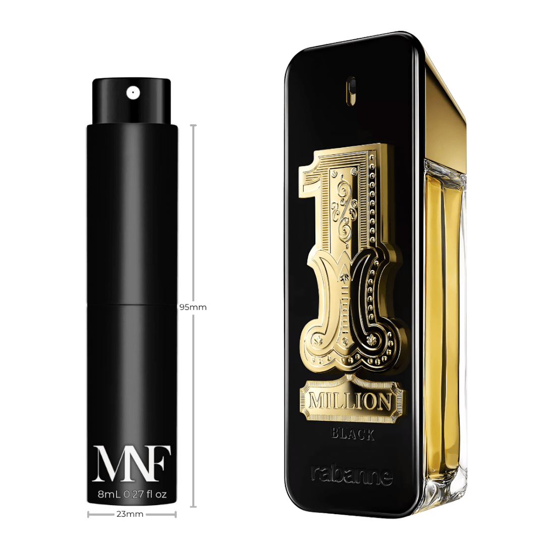 Rabanne | 1 Million Black | Eau de Parfum | 8mL Travel Spray - Authentic Designer Fragrance | My Next Fragrance
