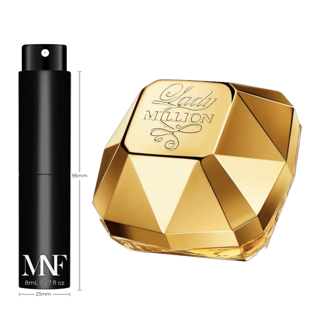 Rabanne | Lady Million | Eau de Parfum | 8mL Travel Spray - Authentic Designer Fragrance | My Next Fragrance