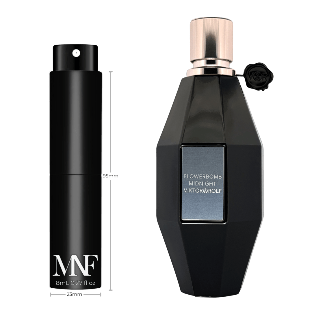 Viktor&Rolf | Flowerbomb Midnight | Eau de Parfum | 8mL Travel Spray - Authentic Designer Fragrance | My Next Fragrance