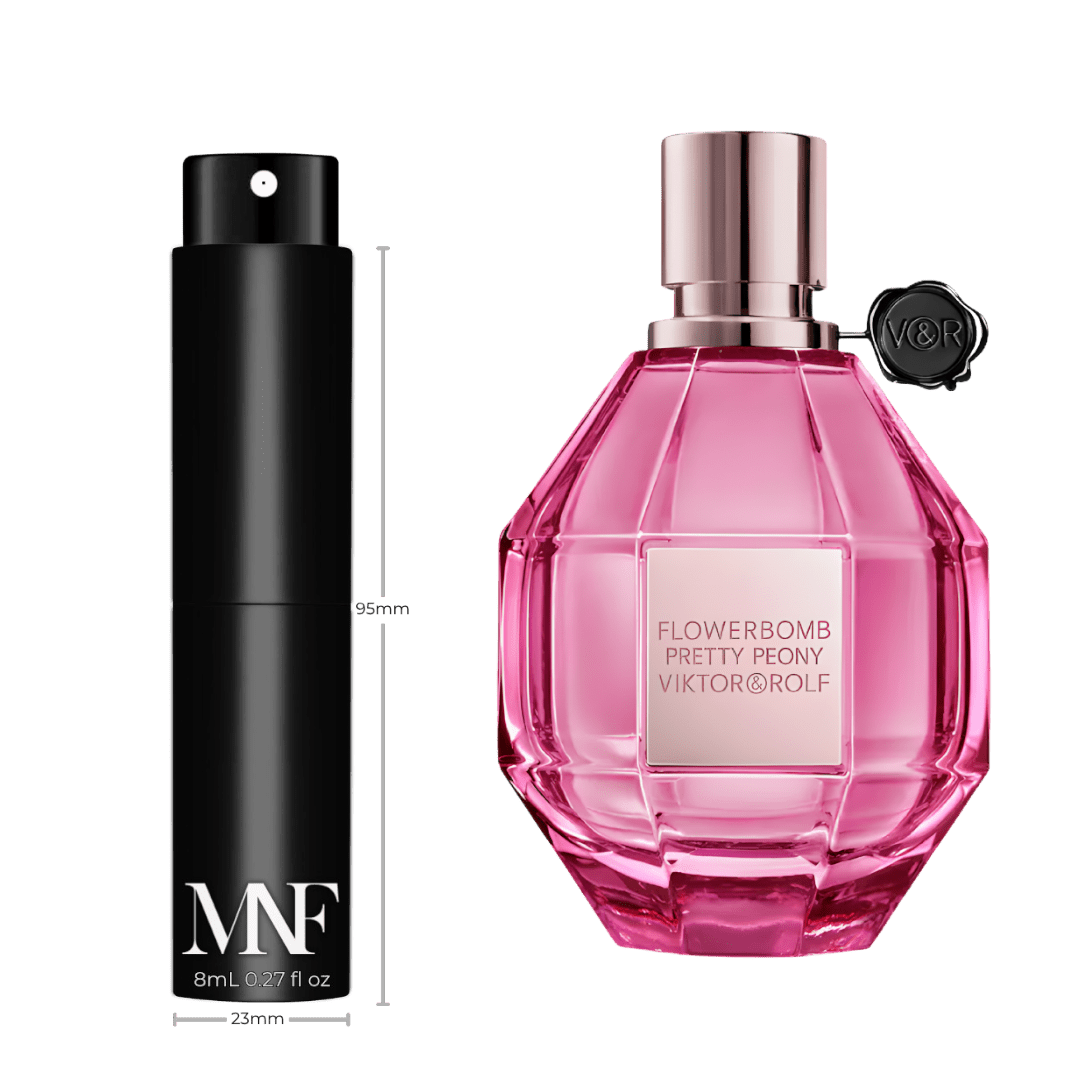 Viktor&Rolf | Flowerbomb Pretty Peony | Eau de Parfum | 8mL Travel Spray - Authentic Designer Fragrance | My Next Fragrance