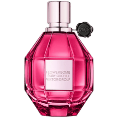 Retail Flowerbomb Ruby Orchid bottle shown as a retail-price reference.