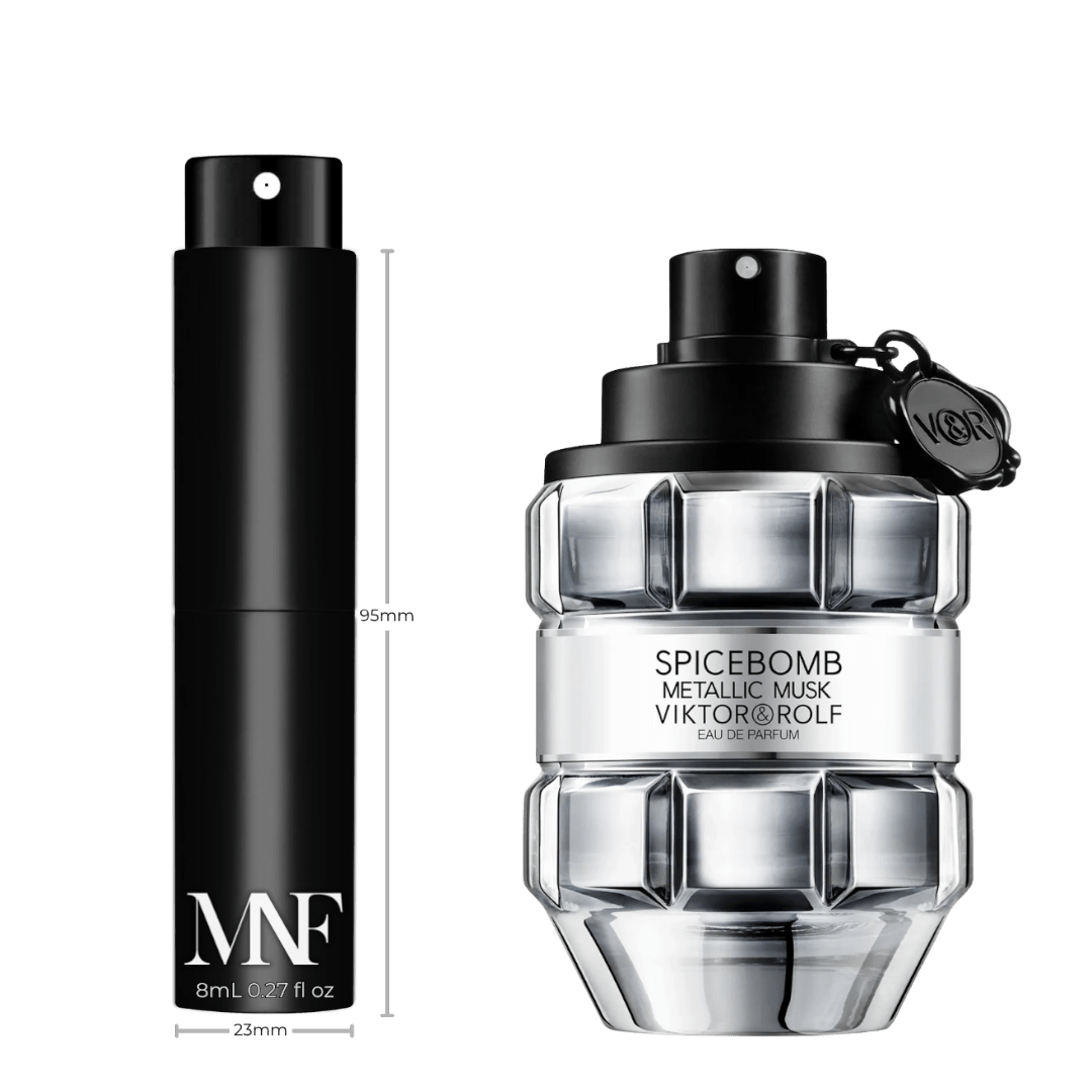Viktor&Rolf | Spicebomb Metallic Musk | Eau de Parfum | 8mL Travel Spray - Authentic Designer Fragrance | My Next Fragrance