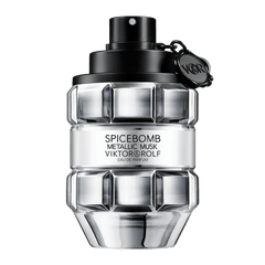 Retail Spicebomb Metallic Musk bottle shown as a retail-price reference.
