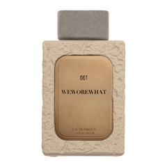 Retail WeWoreWhat 001 bottle shown as a retail-price reference.